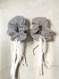 Korean scruchies with beaded tail ( pack of 12 piece)