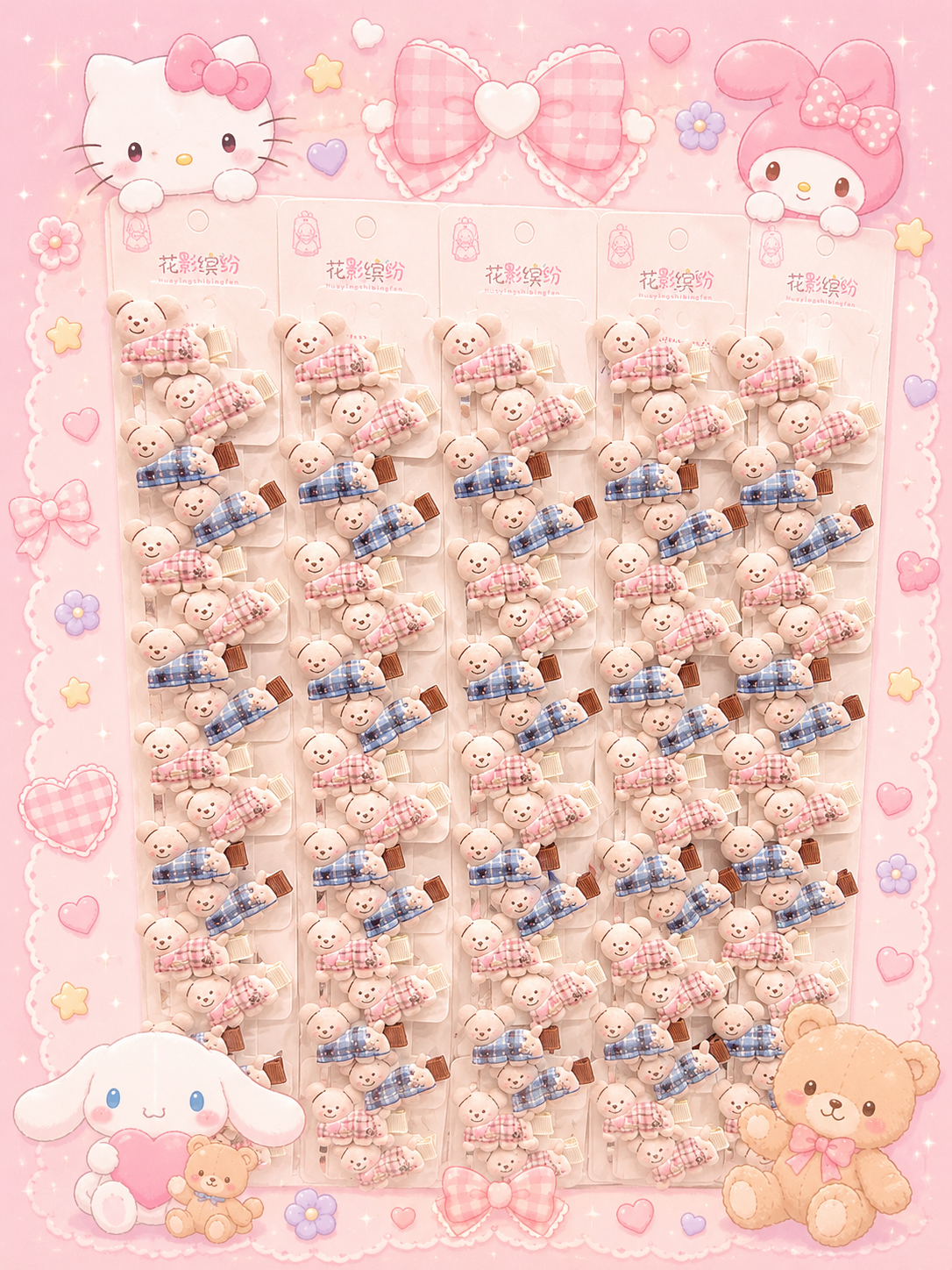 Kawaii Snap Clips( pack of 1 strip includes 10 pairs)