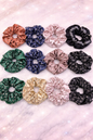 Korean mix studded scrunchies ( pack of 12)