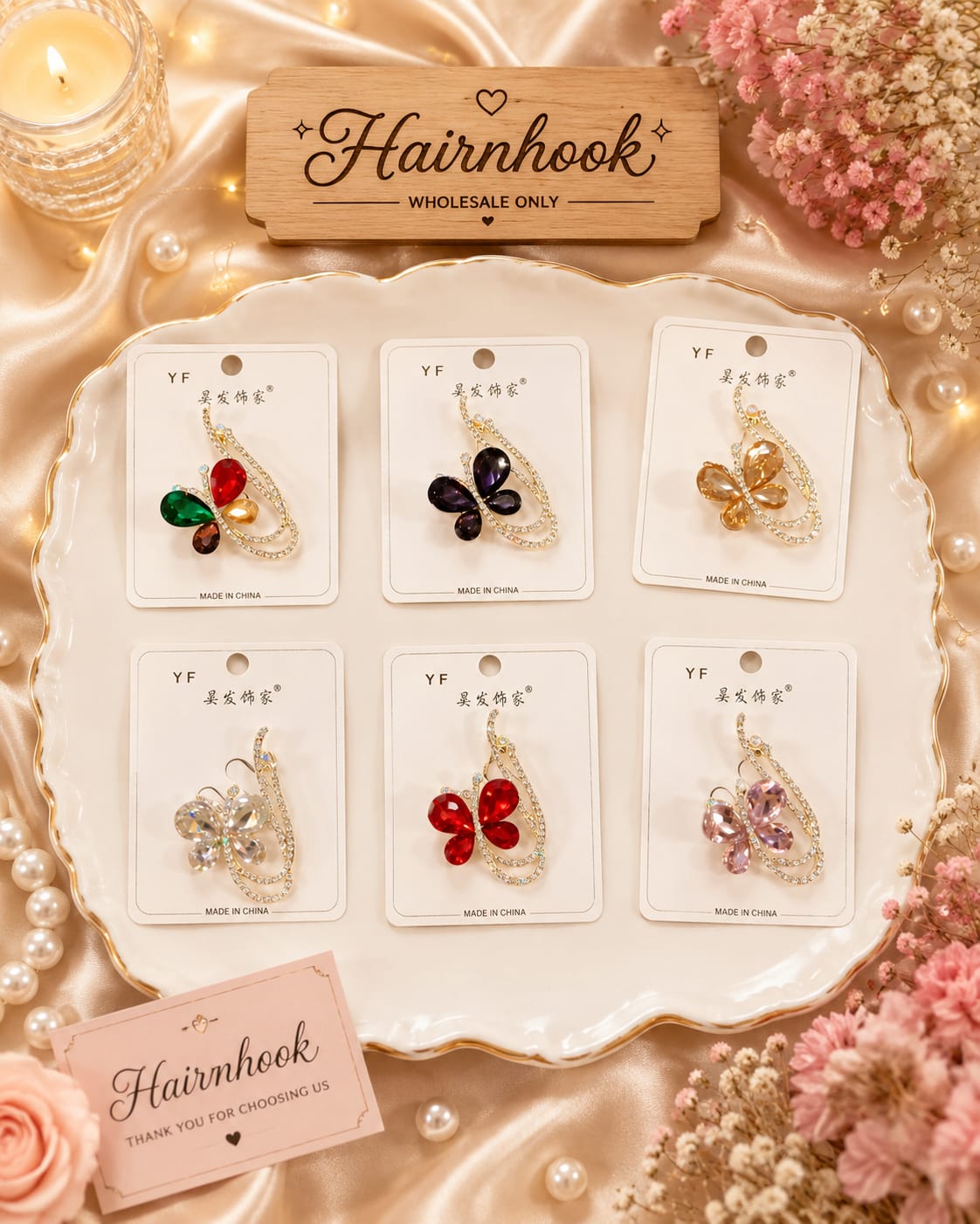 Premium hair accessories plus saree pins ( pack of 6)