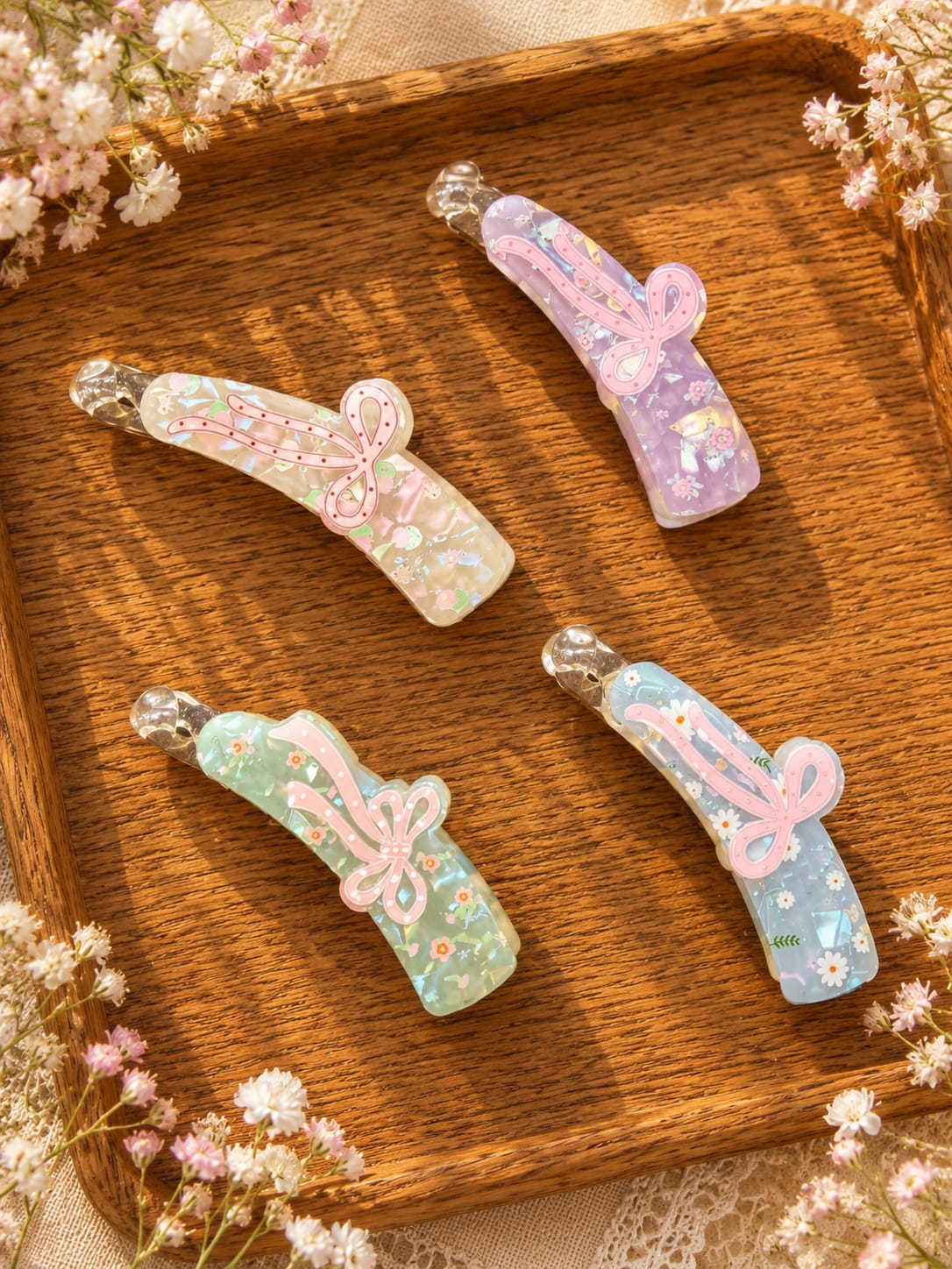 Kawai banana clips ( pack of 12)