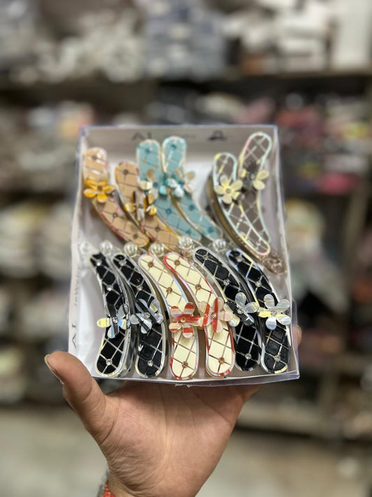 Party wear korean banana clip (pack of 12)