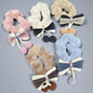 Premium Bow tail Fur scrunchies (pack of 12)