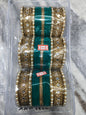 Premium karwachauth metal churi (pack of 3 sets)