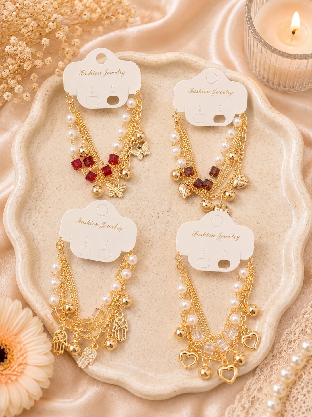 Cartier brand multi layered korean girls bracelet ( pack of 12)