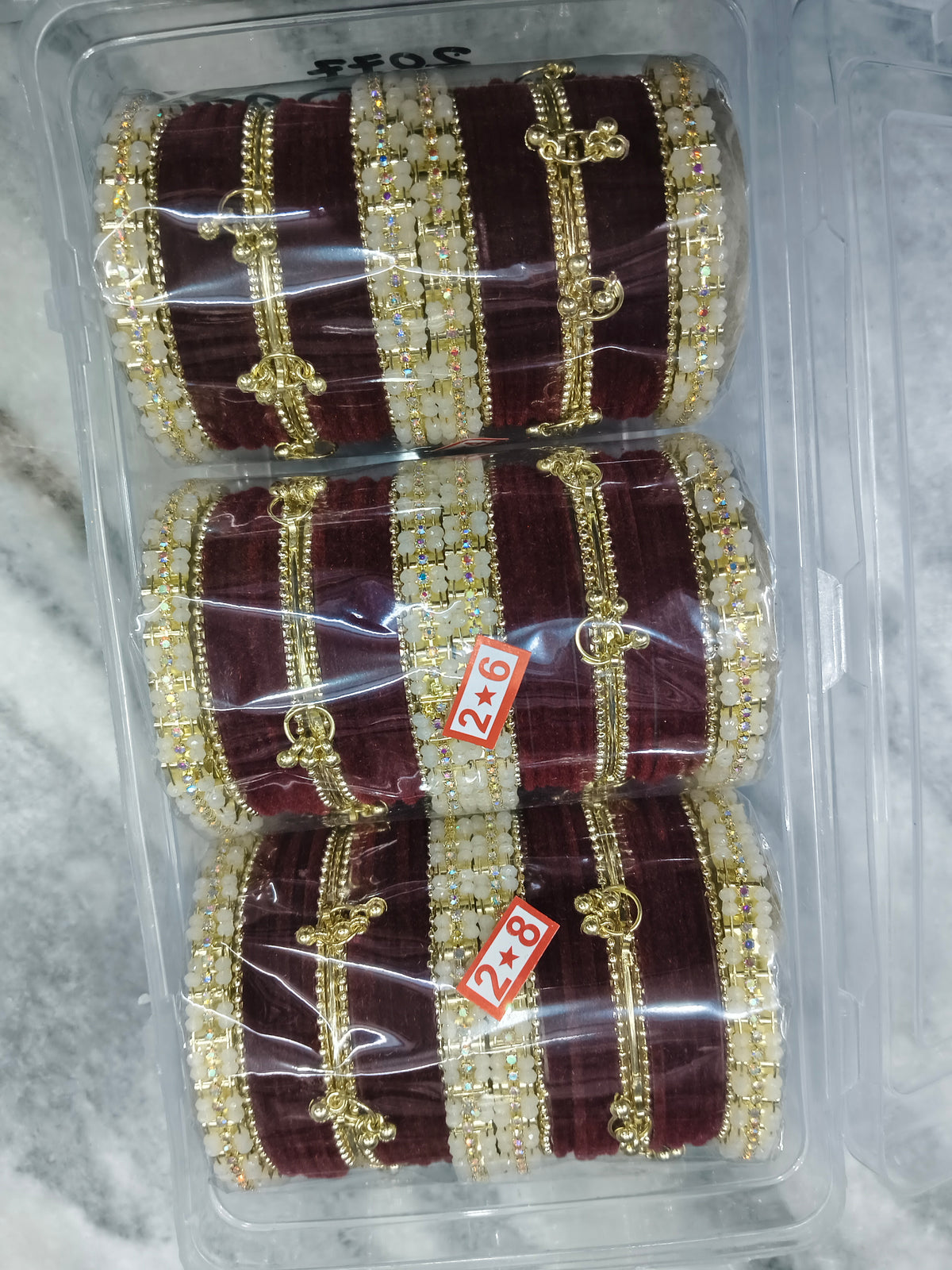 Premium karwachauth metal churi (pack of 3 sets)