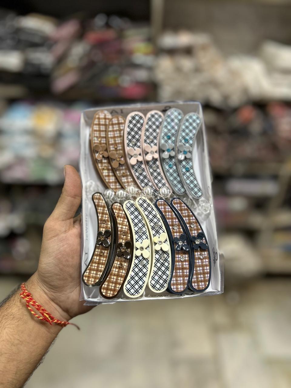 Party wear korean banana clip (pack of 12)