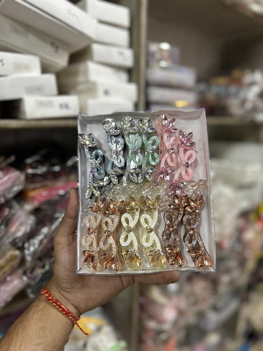 Party wear korean banana clip (pack of 12)