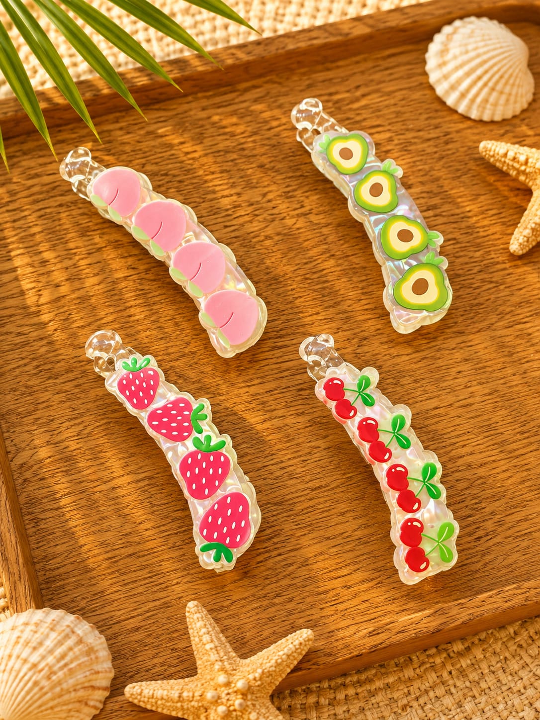 Kawai banana clips ( pack of 12)