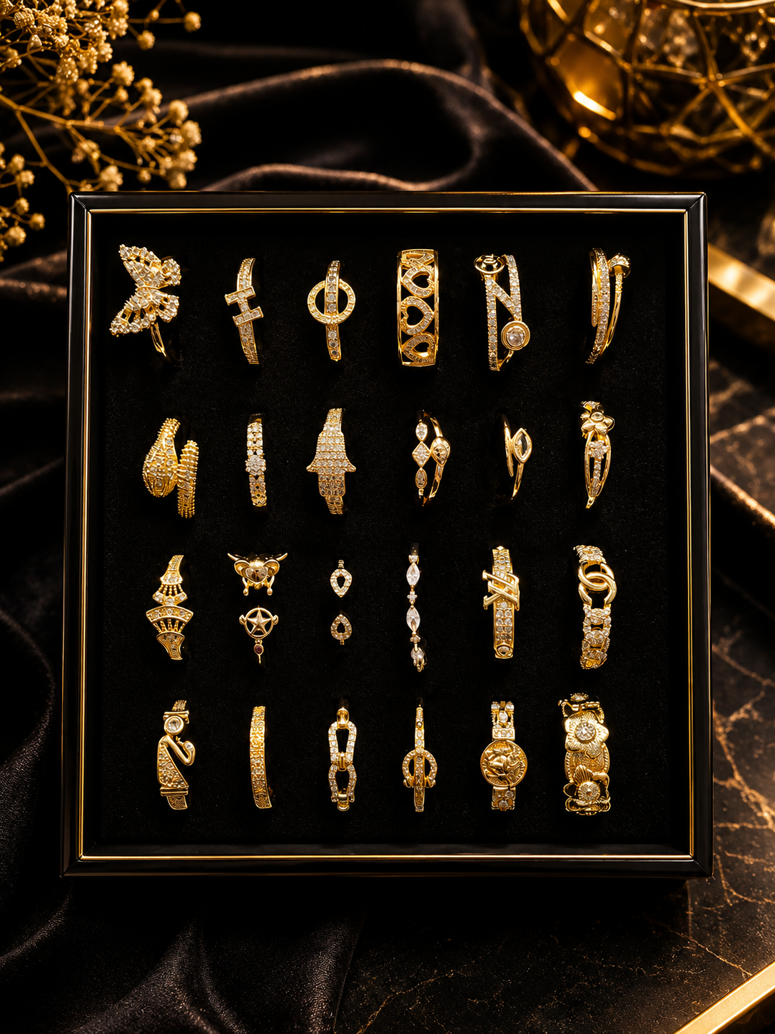 Anti Tarnished AD rings ( pack of 24)
