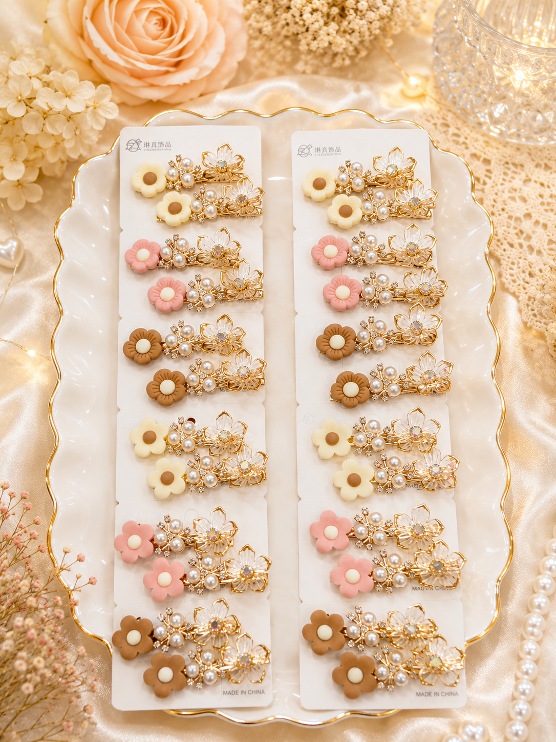 Korean Hair accessories ( pack of 12 pair)