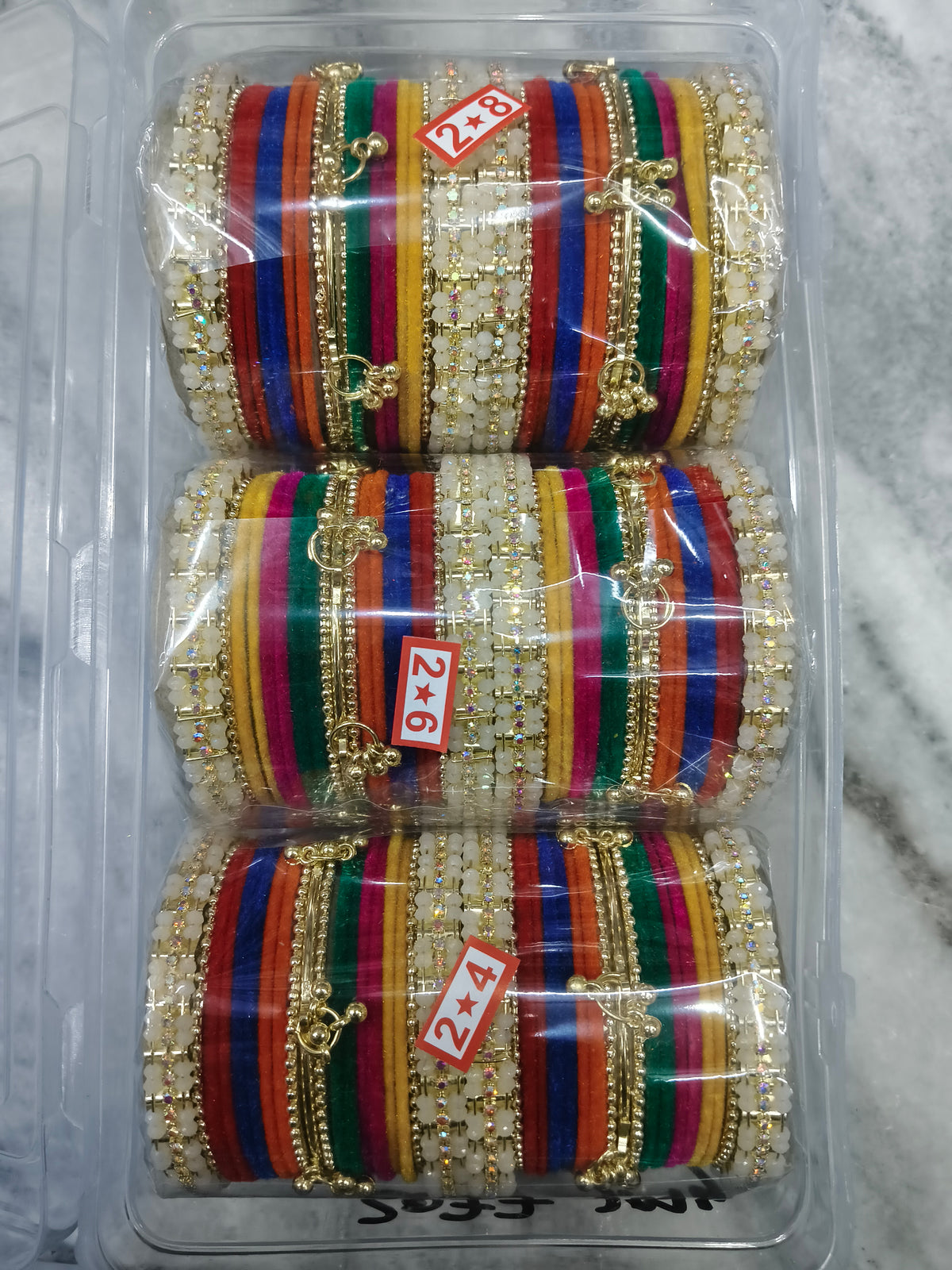Premium karwachauth metal churi (pack of 3 sets)