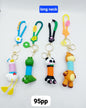 Pop spring neck keychain plus bag charm( pack of 12)