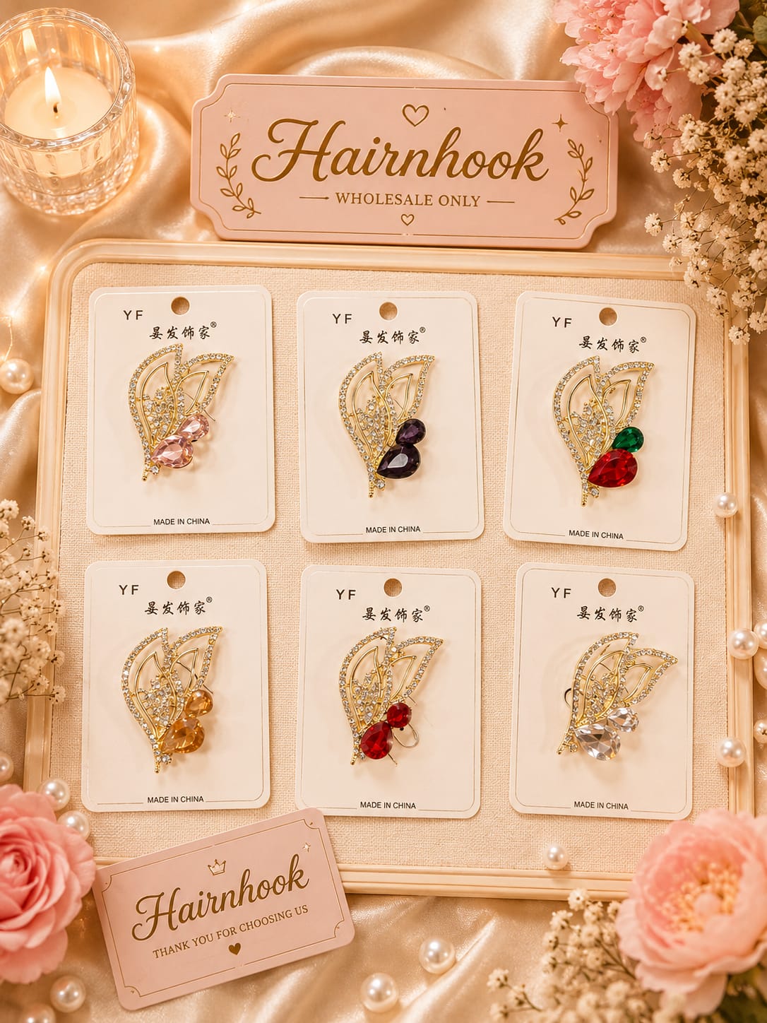 Premium hair accessories plus saree pins ( pack of 6)