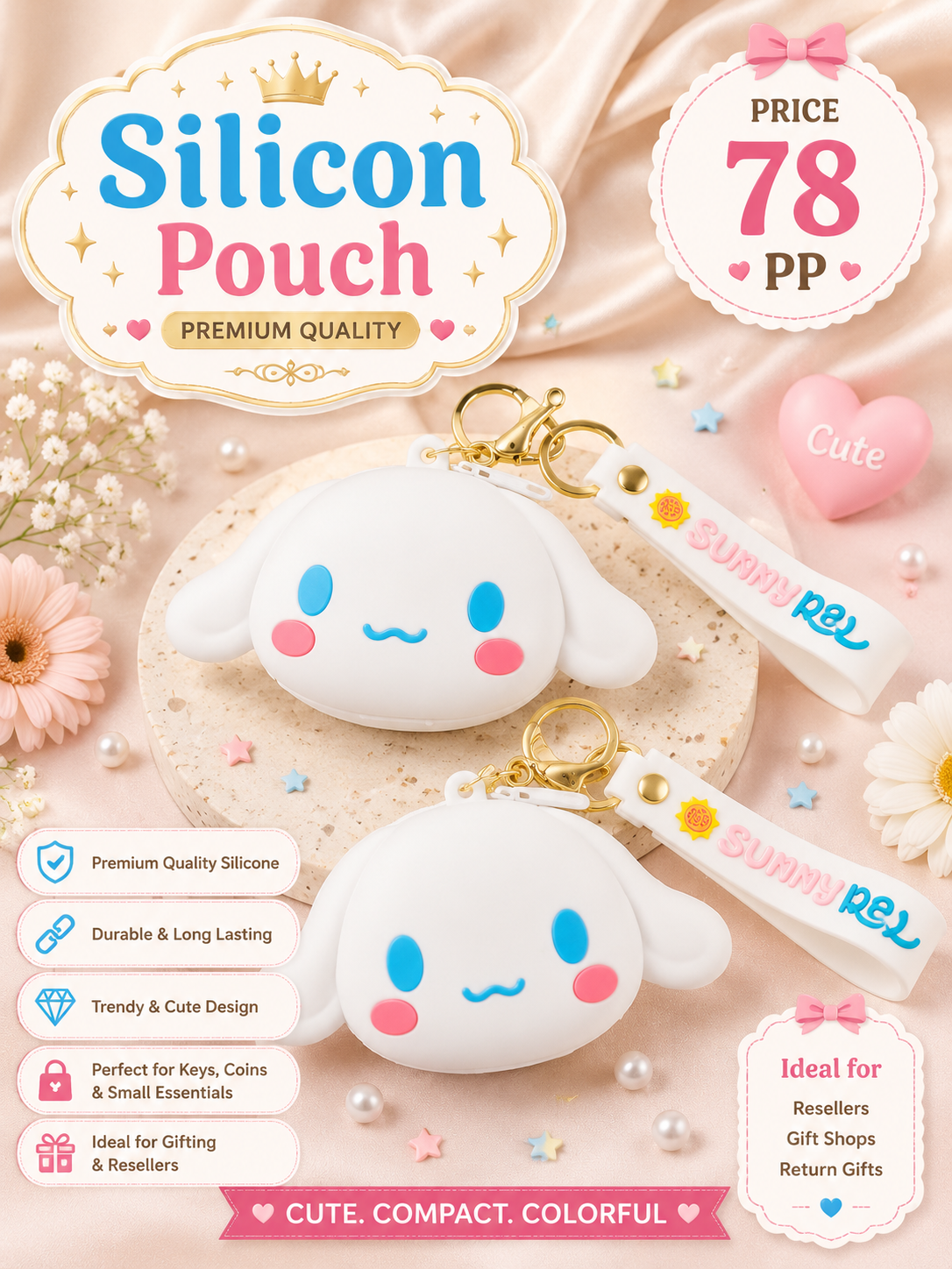 Silicon pouch ( pack of 6)