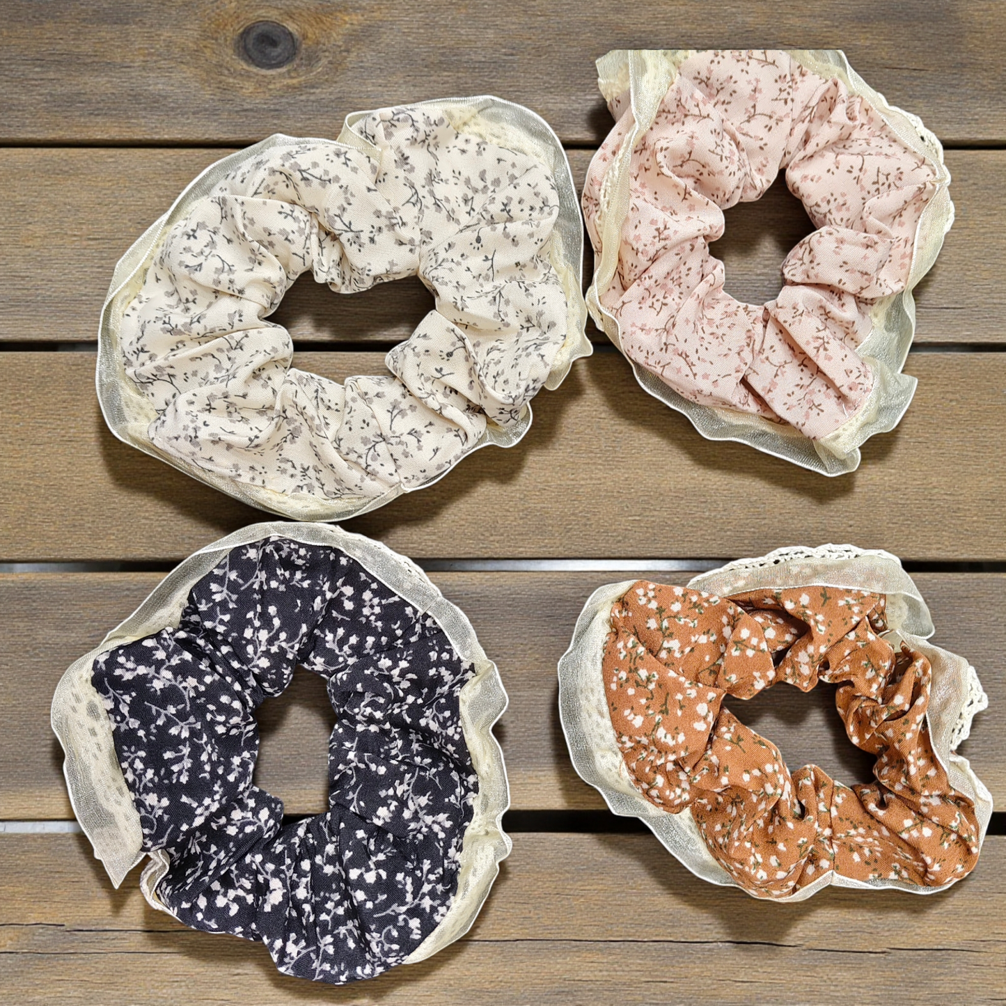 Korean premium scrunchies-2 (pack of 12)