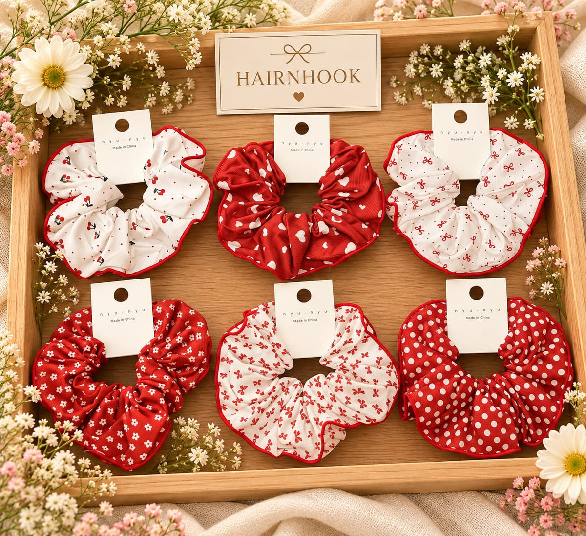 Korean premium XL scrunchies ( pack of 12)