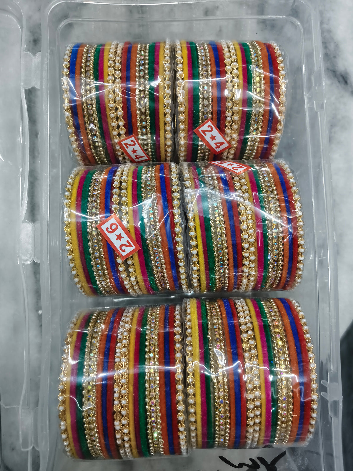 Premium karwachauth metal churi (pack of 6 set)