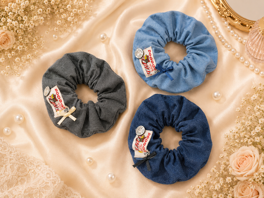 Cute kawaii korean scrunchies ( pack of 12)