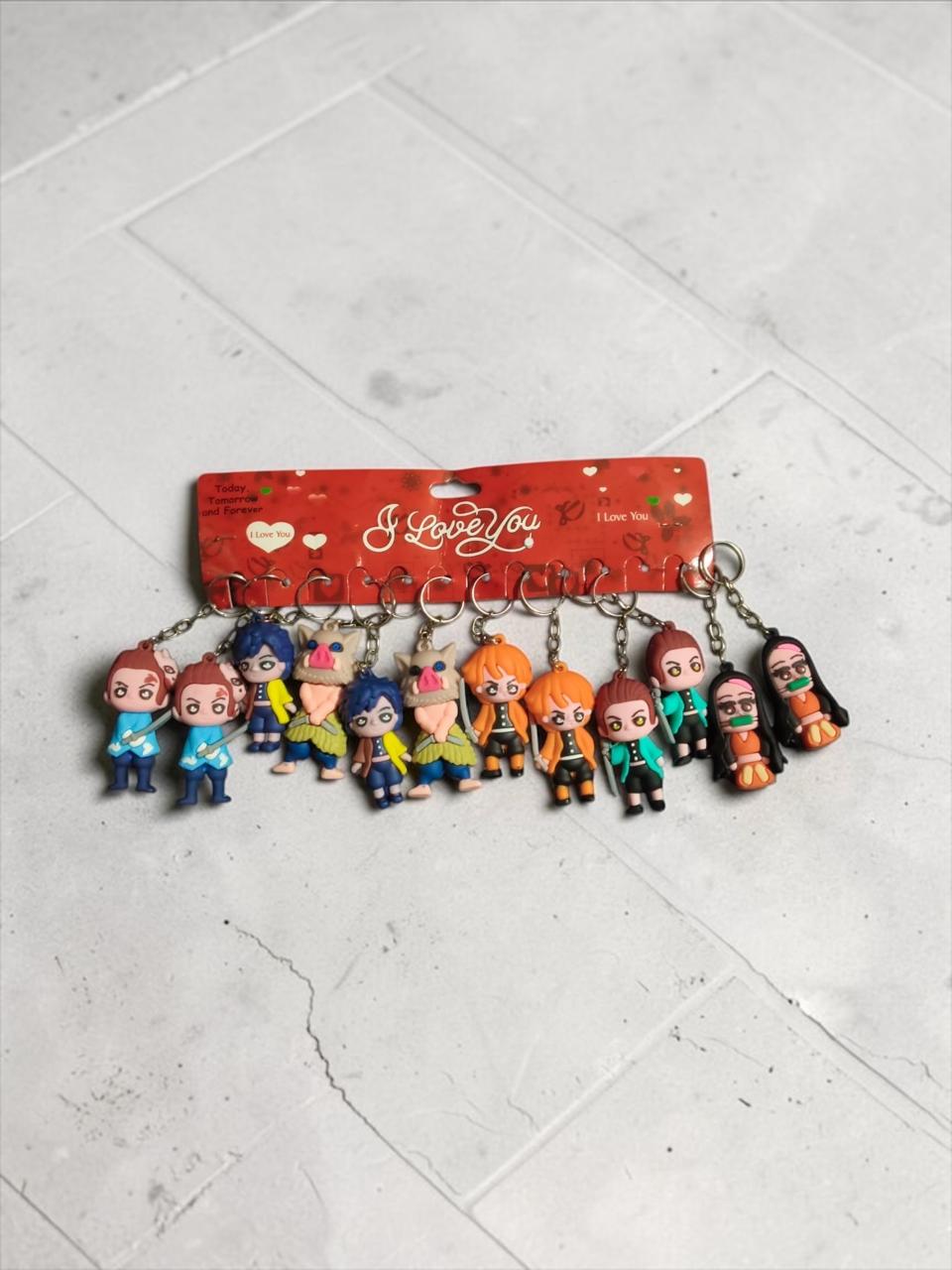 Pvc Rubber keychains medium size ( pack of 12)